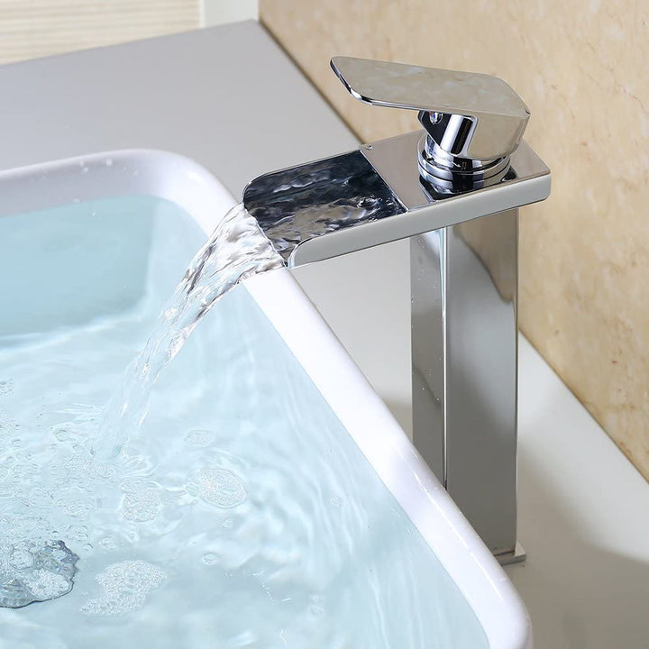Lisslune | Waterfall Faucet Tap Bathroom Chrome Basin Faucet high