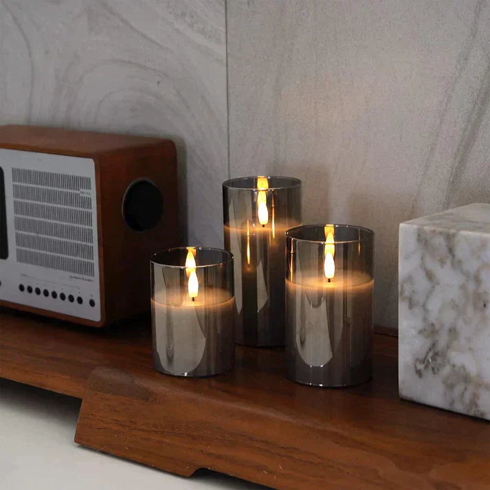 Lisslune | AmberLys Scented Candle in Glass | 1 + 2 FREE