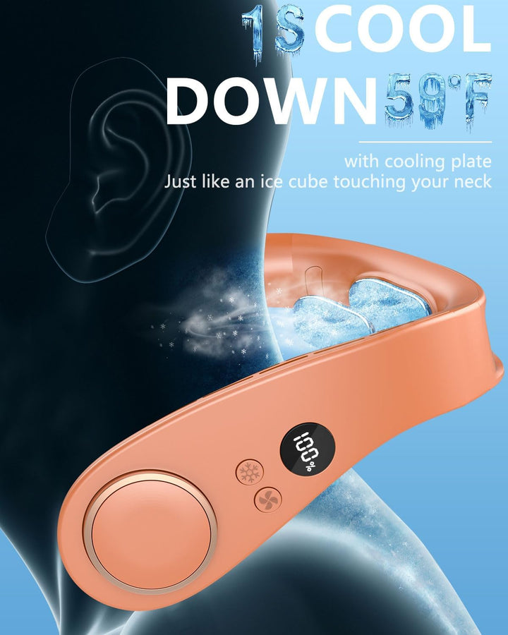 Lisslune | Neck Cooler Pro – Bladeless Neck Fan with Cooling Plate and LED Display
