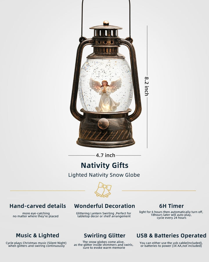 Lisslune | Autumn Gloss Decorative Lamp with Pumpkins – Warm LED Light and 6-Hour Timer