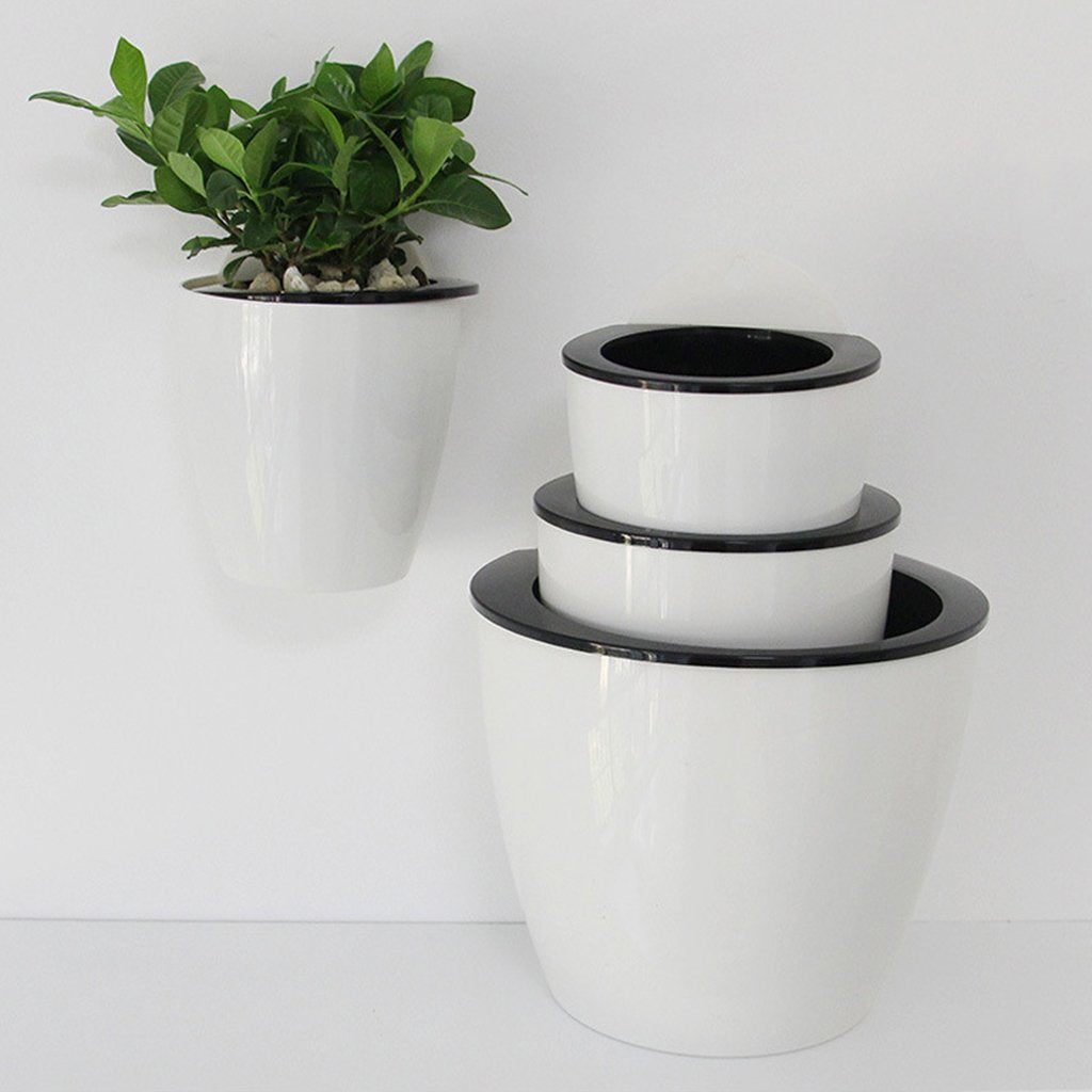 Lisslune | Self-watering hanging plant pot – Modern flower pot for wall mounting