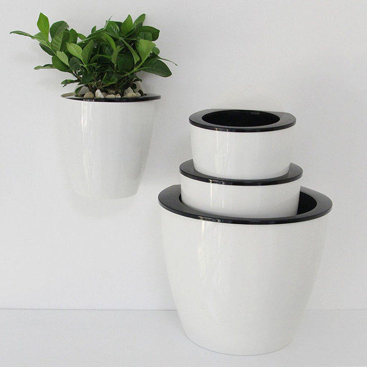 Lisslune | Self-watering hanging plant pot – Modern flower pot for wall mounting