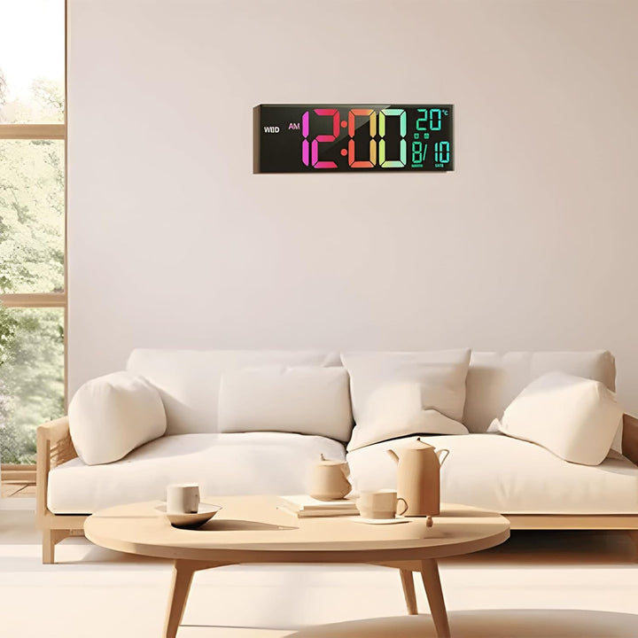 Lisslune | 16-Inch RGB Digital Wall & Desk Alarm Clock with Remote – Lumeris