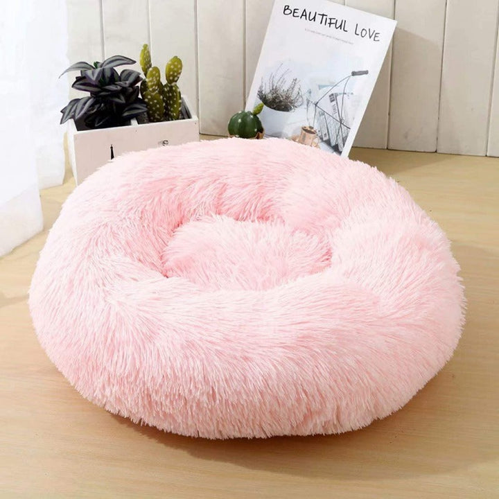Lisslune | Beef Plush Calming Donut Dog Bed for Small to Large Dogs
