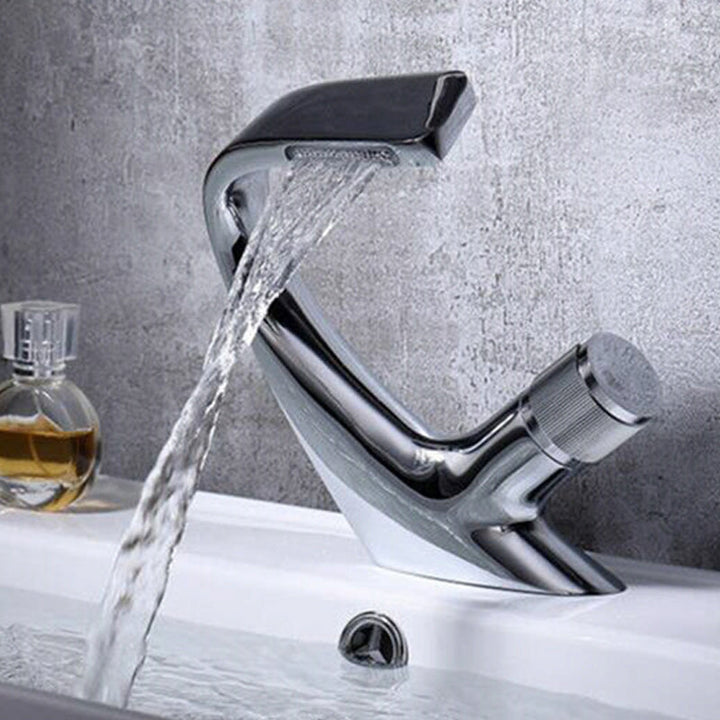 Lisslune | Contemporary Container Copper Brass Knob Handle Low Arch Container Faucet