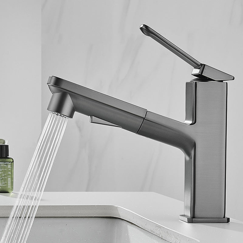 Lisslune | Contemporary Container Faucet Lever Handles Low Arc Copper Container Faucet