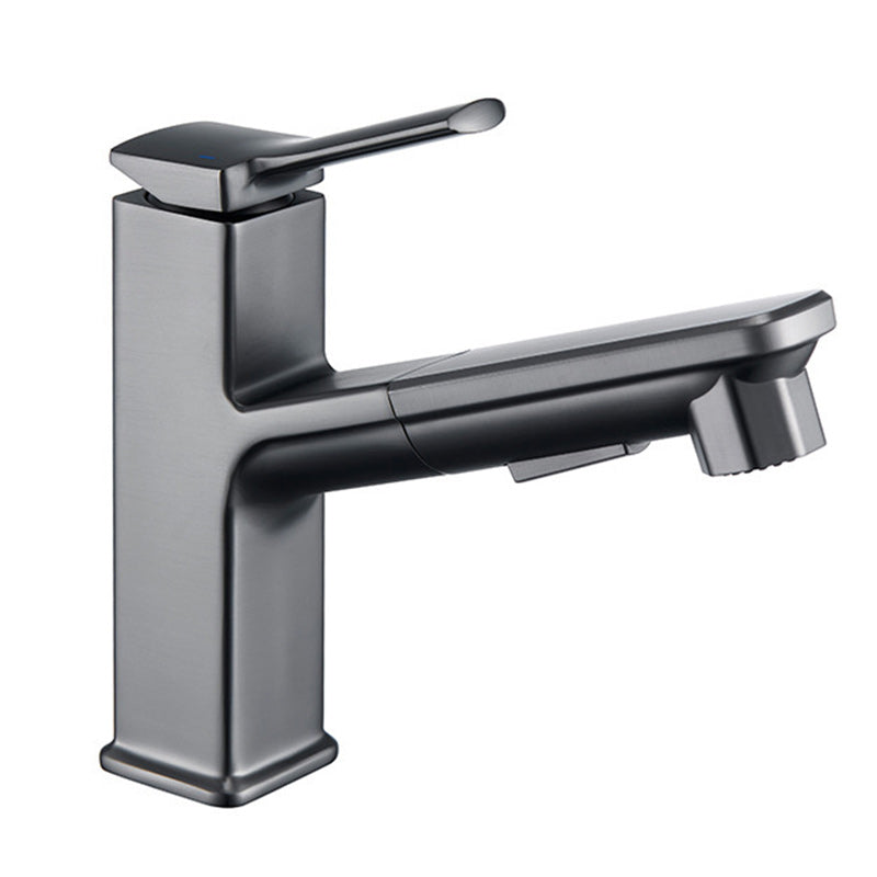Lisslune | Contemporary Container Faucet Lever Handles Low Arc Copper Container Faucet