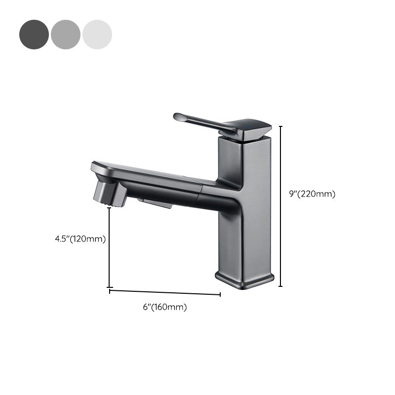 Lisslune | Contemporary Container Faucet Lever Handles Low Arc Copper Container Faucet