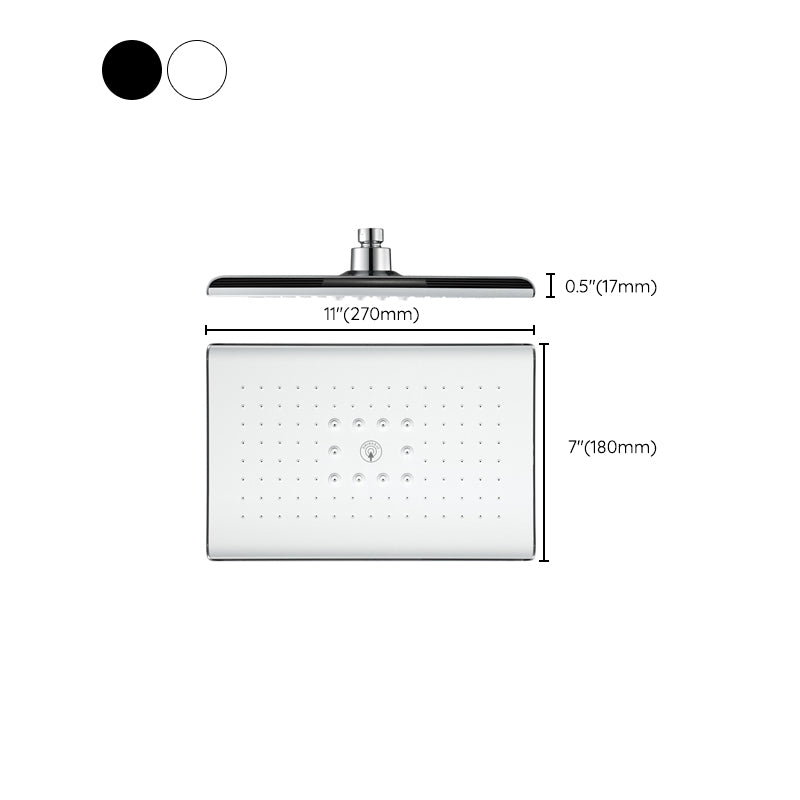 Lisslune | Rectangular Fixed Shower Head Traditional Ceiling Mounted Shower Head