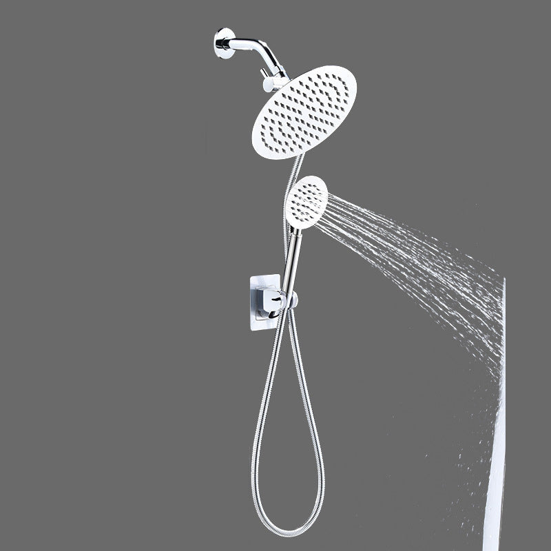 Lisslune | Home Round Dual Shower Heads Modern Style Wall Mounted Metal Dual Shower