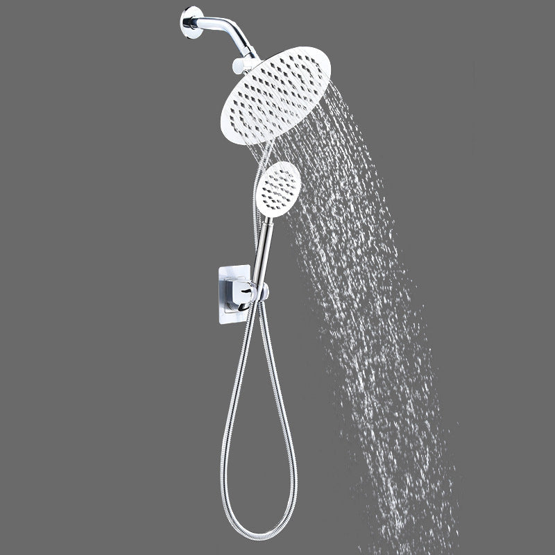 Lisslune | Home Round Dual Shower Heads Modern Style Wall Mounted Metal Dual Shower