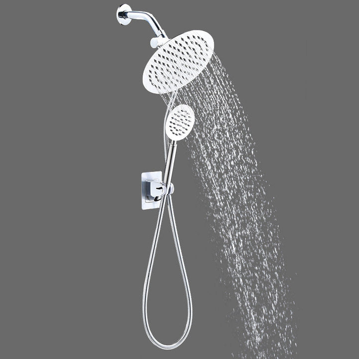 Lisslune | Home Round Dual Shower Heads Modern Style Wall Mounted Metal Dual Shower
