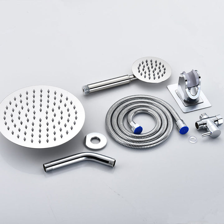 Lisslune | Home Round Dual Shower Heads Modern Style Wall Mounted Metal Dual Shower