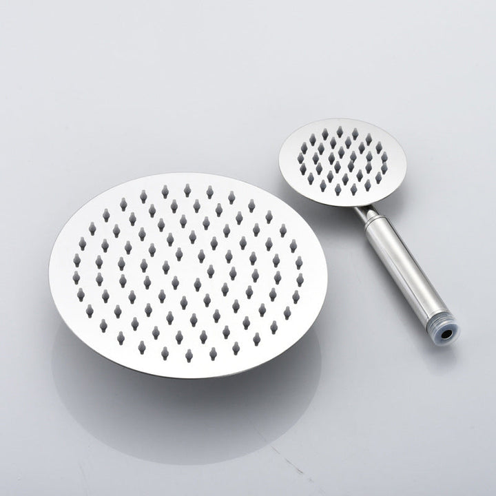 Lisslune | Home Round Dual Shower Heads Modern Style Wall Mounted Metal Dual Shower