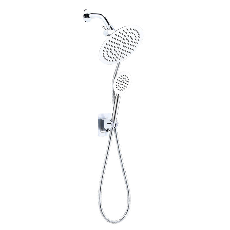 Lisslune | Home Round Dual Shower Heads Modern Style Wall Mounted Metal Dual Shower