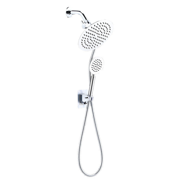 Lisslune | Home Round Dual Shower Heads Modern Style Wall Mounted Metal Dual Shower