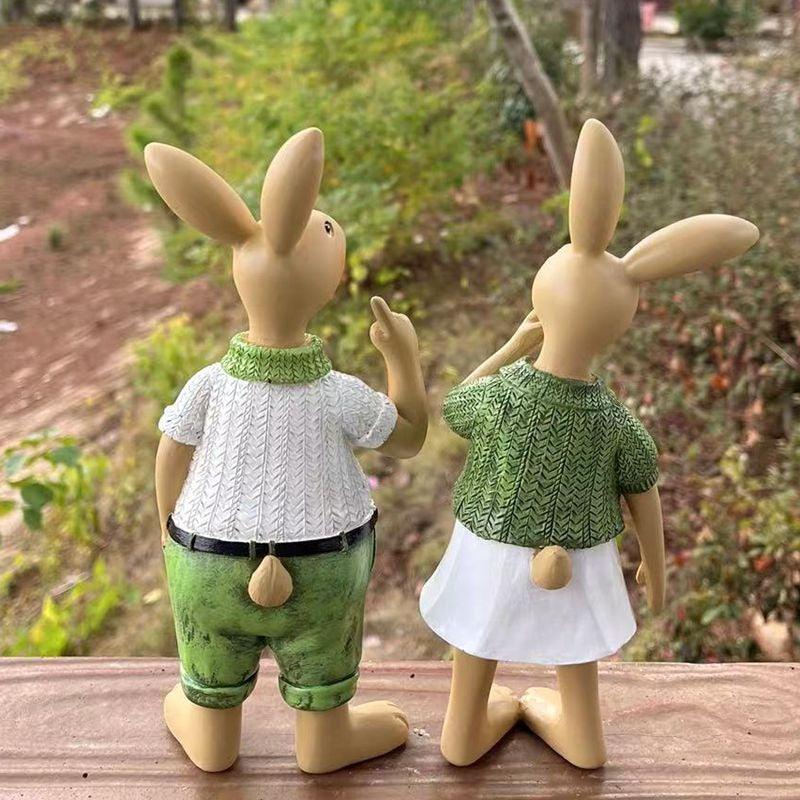 Lisslune | Charming Bunny Resin Sculptures for Delightful Outdoor Areas