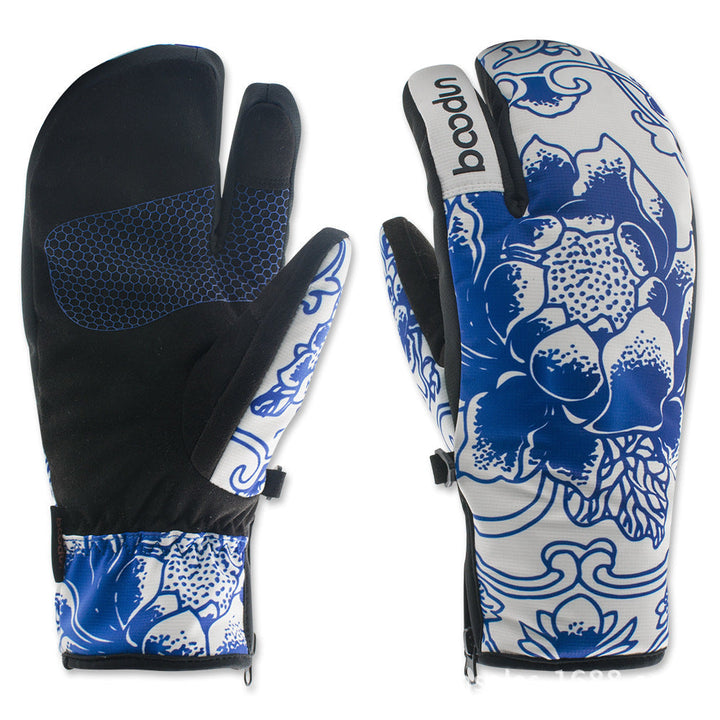 Lisslune | Outdoor ski gloves three-finger warm gloves