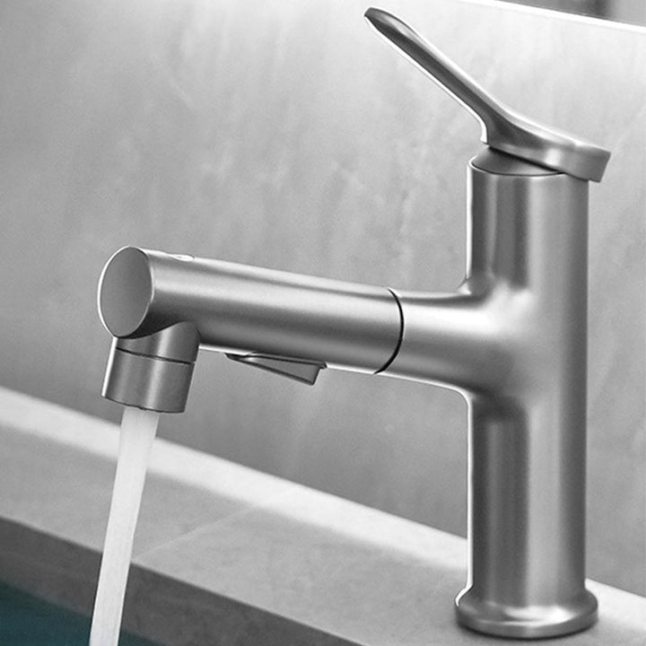 Lisslune | Pull-out washbasin tap single lever bathroom tap 1-hole washbasin tap