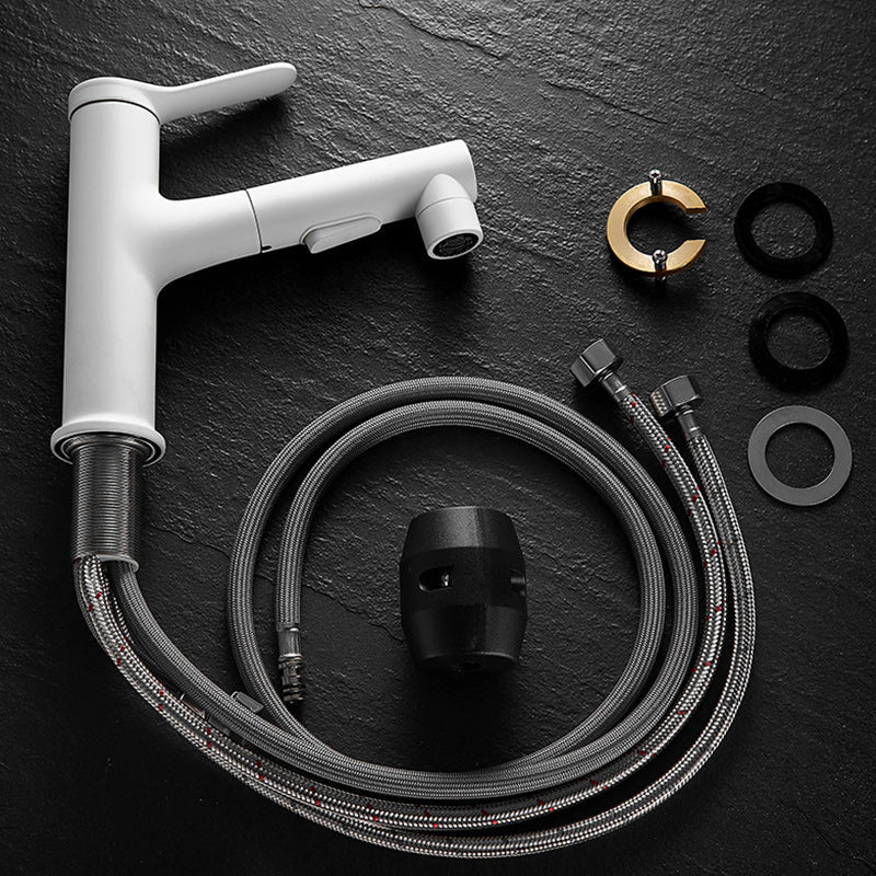 Lisslune | Pull-out washbasin tap single lever bathroom tap 1-hole washbasin tap