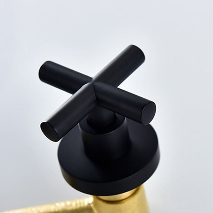 Lisslune | 3 holes faucet 2 cross handle wall-mounted faucet for the bathroom