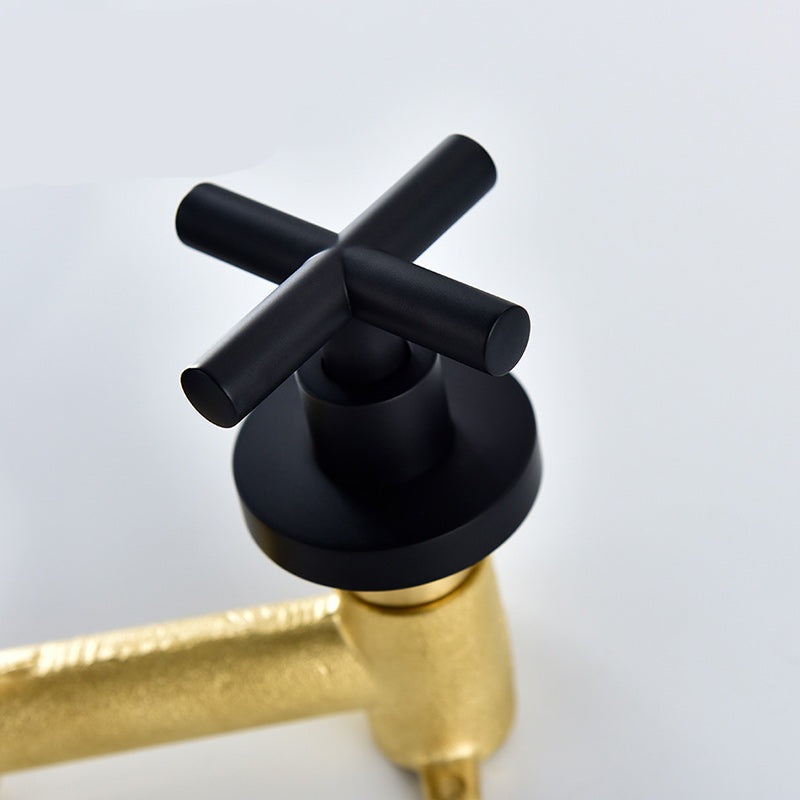 Lisslune | 3 holes faucet 2 cross handle wall-mounted faucet for the bathroom