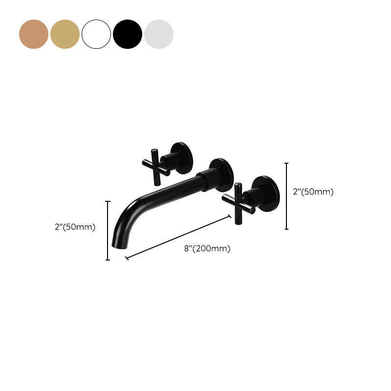 Lisslune | 3 holes faucet 2 cross handle wall-mounted faucet for the bathroom