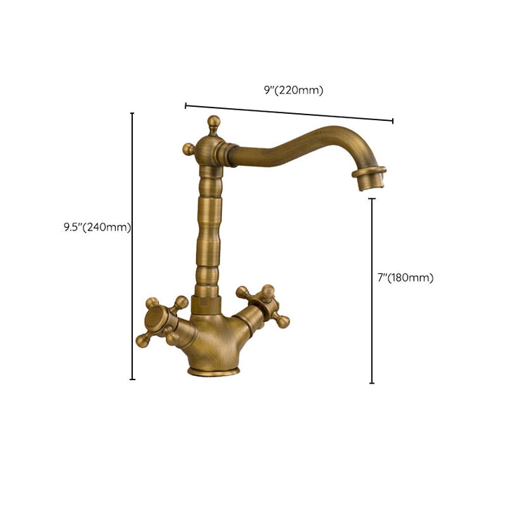Lisslune | Glam Centerset Faucet Single Hole Basin Faucet with 2 Handles