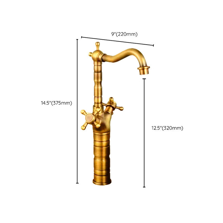 Lisslune | Glam Centerset Faucet Single Hole Basin Faucet with 2 Handles