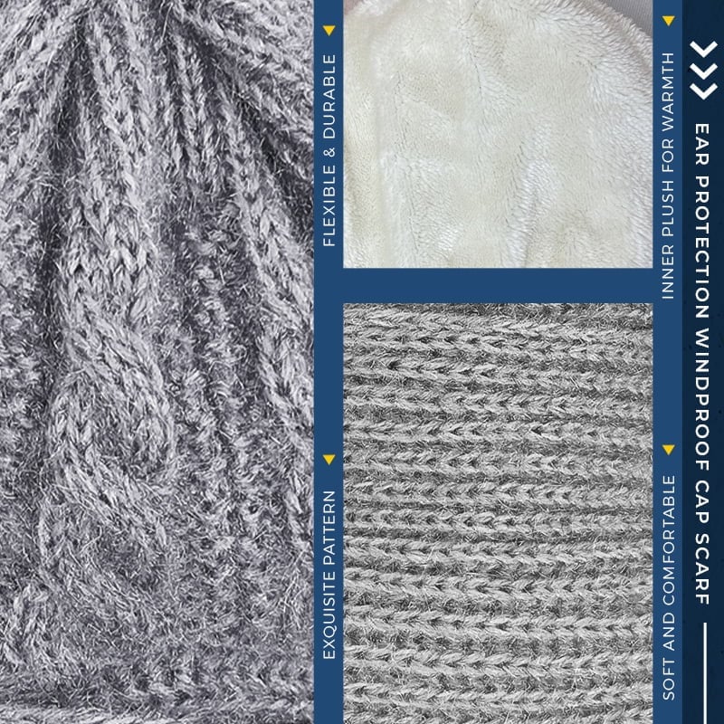 Lisslune | Integrated Ear Protection Windproof Cap Scarf