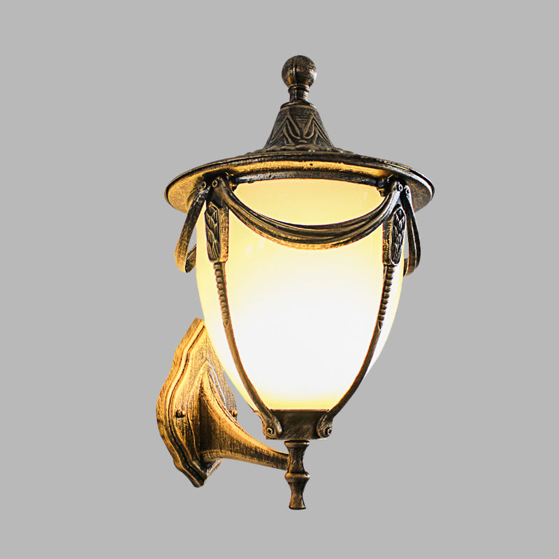 Skørter | Bronze Pinecone Wall Lighting ideas Rustic Metallic 1 Head Outdoor Wall Lamp