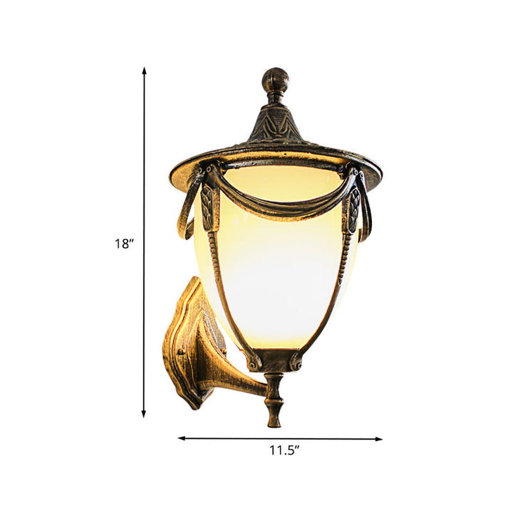 Skørter | Bronze Pinecone Wall Lighting ideas Rustic Metallic 1 Head Outdoor Wall Lamp