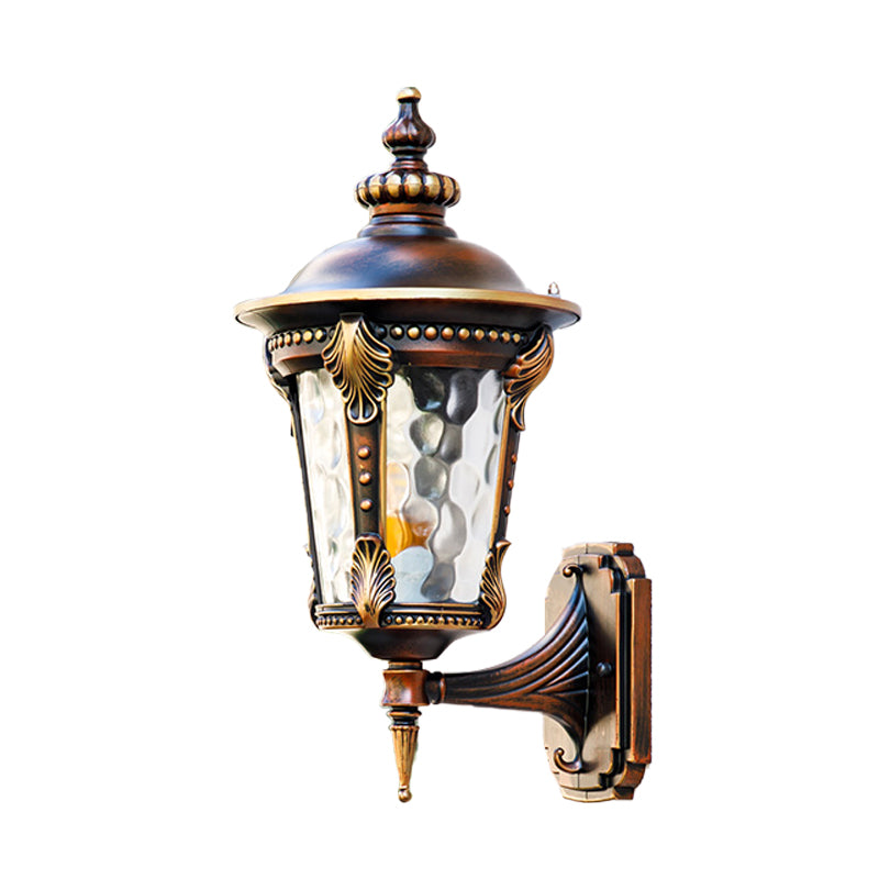 Skørter | 7.5"/10" W 1-Light Urn Wall Sconces Lighting Farmhouse Rust Water Glass Wall-Mounted Lamp Fixture