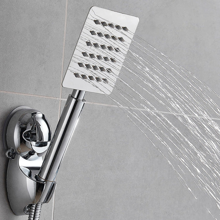 Lisslune | Square Metal Double Shower Heads Modern Shower with Shower Hose