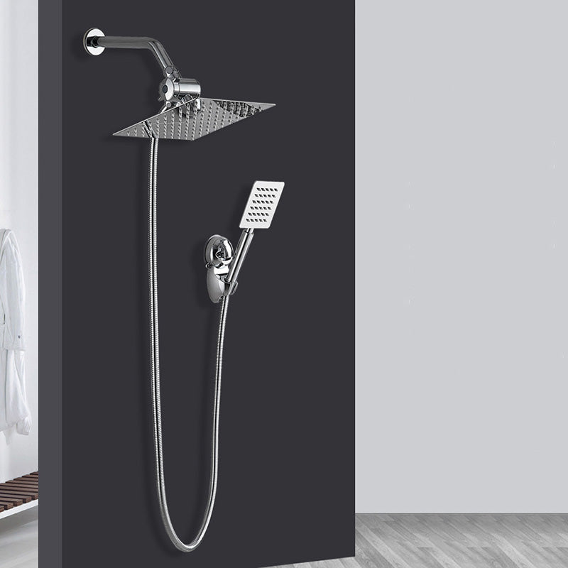 Lisslune | Square Metal Double Shower Heads Modern Shower with Shower Hose