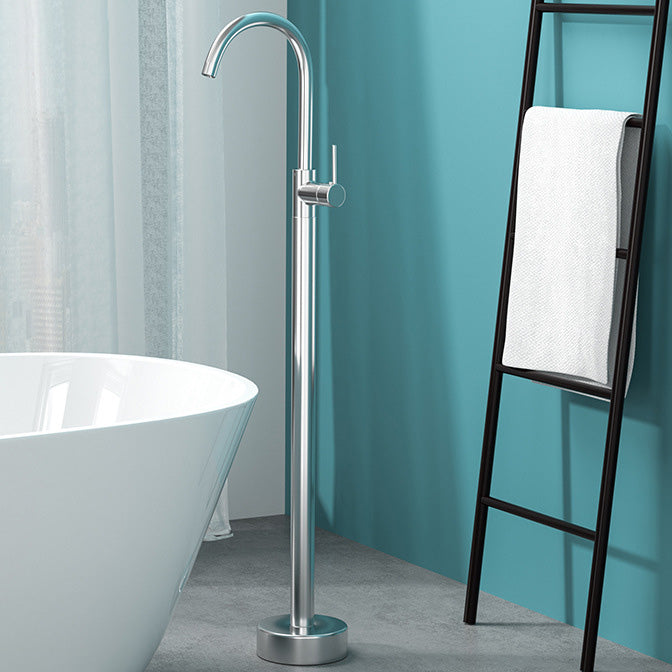 Lisslune | Modern Freestanding Bathtub Faucet Copper Floor Mounted Freestanding Bathtub Faucet