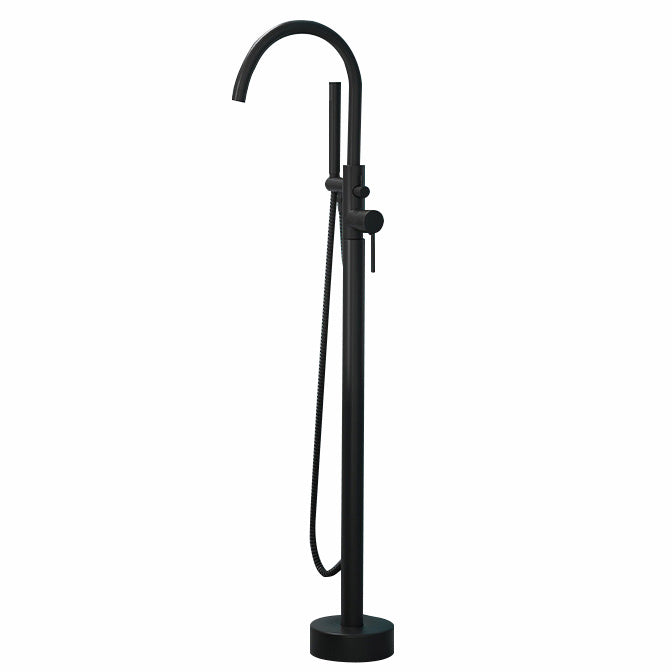 Lisslune | Modern Freestanding Bathtub Faucet Copper Floor Mounted Freestanding Bathtub Faucet