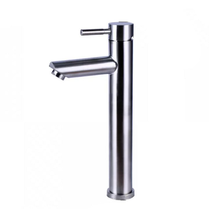 Lisslune | Modern Silver Bathroom Faucet Single Handle Bathroom Tap with Lever Handle