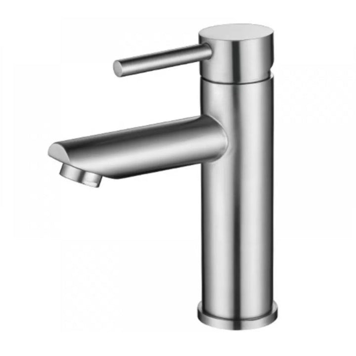 Lisslune | Modern Silver Washbasin Mixer Single Lever Bathroom Faucet with Lever Handle