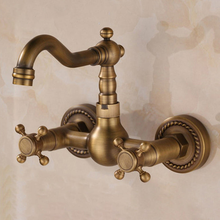 Lisslune | Wall-mounted Fixture Glam Style Bathroom Fixture with 2 Handles