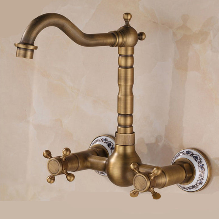 Lisslune | Wall-mounted Fixture Glam Style Bathroom Fixture with 2 Handles