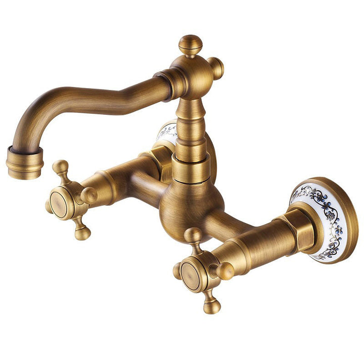 Lisslune | Wall-mounted Fixture Glam Style Bathroom Fixture with 2 Handles