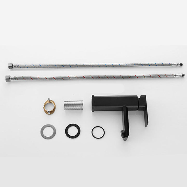 Lisslune | Single Hole Faucet 6.69" H Modern Low Arc Bathroom Sink Faucet