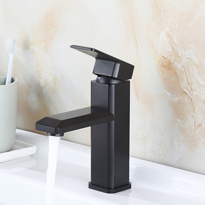 Lisslune | Single Hole Faucet 6.69" H Modern Low Arc Bathroom Sink Faucet