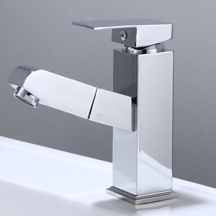 Lisslune | Modern Sink Faucet Solid Color Metal Sink Bathroom Faucet