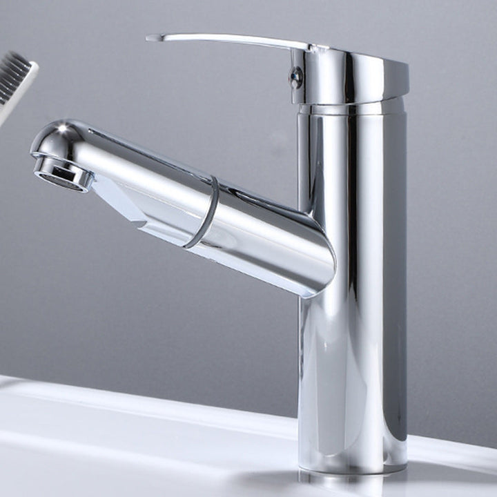Lisslune | Modern Sink Faucet Solid Color Metal Sink Bathroom Faucet