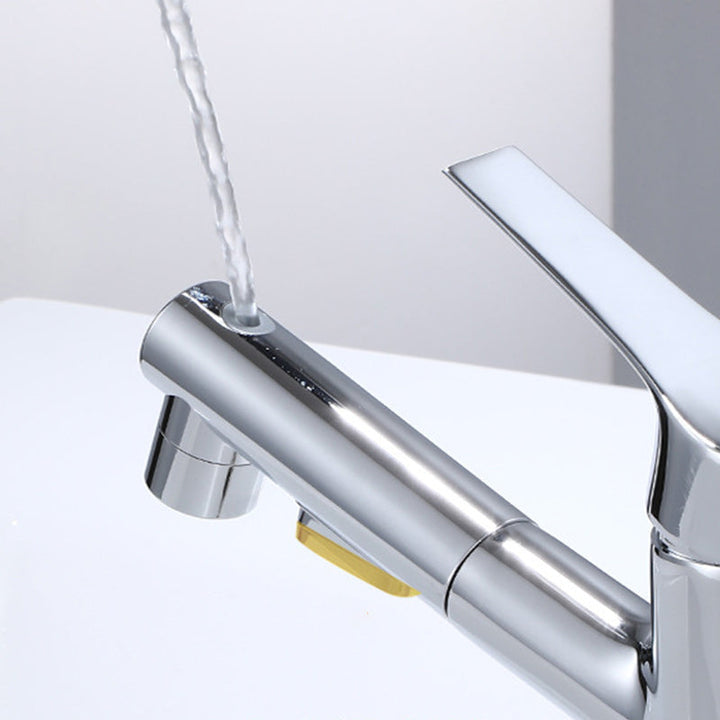 Lisslune | Modern Sink Faucet Solid Color Metal Sink Bathroom Faucet