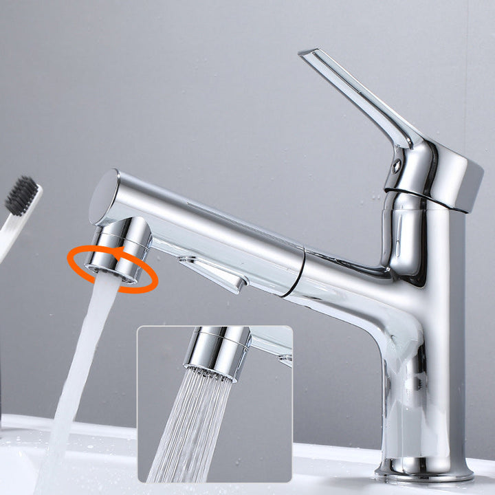 Lisslune | Modern Sink Faucet Solid Color Metal Sink Bathroom Faucet