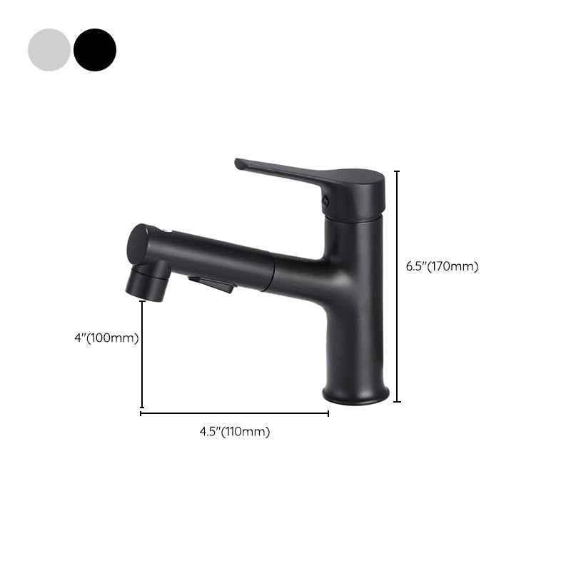 Lisslune | Modern Sink Faucet Solid Color Metal Sink Bathroom Faucet