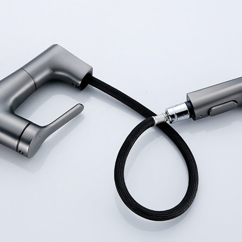 Lisslune | Contemporary Style Center Basin Faucets Lever Handles Faucets for Bathroom